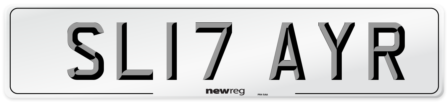 SL17 AYR Number Plate from New Reg